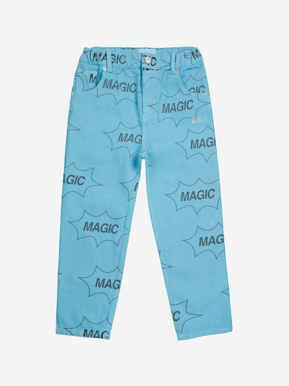 Pantalon baggy en jean avec imprimé &quot;C&#39;est de la magie&quot;