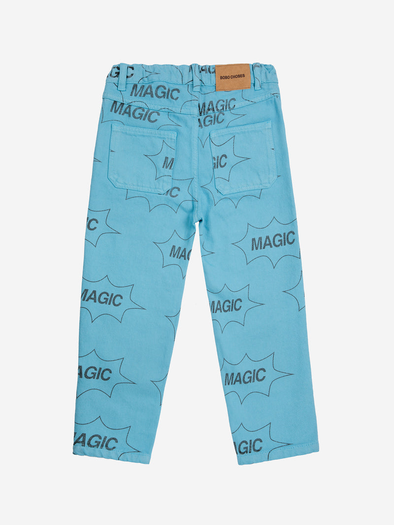 Pantalon baggy en jean avec imprimé &quot;C&#39;est de la magie&quot;