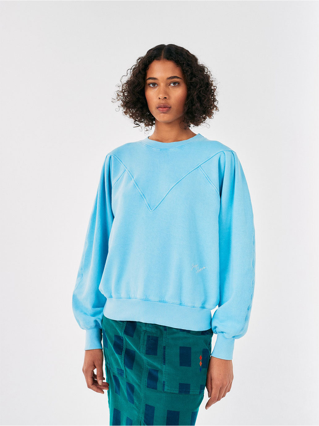 Sweat-shirt bleu clair