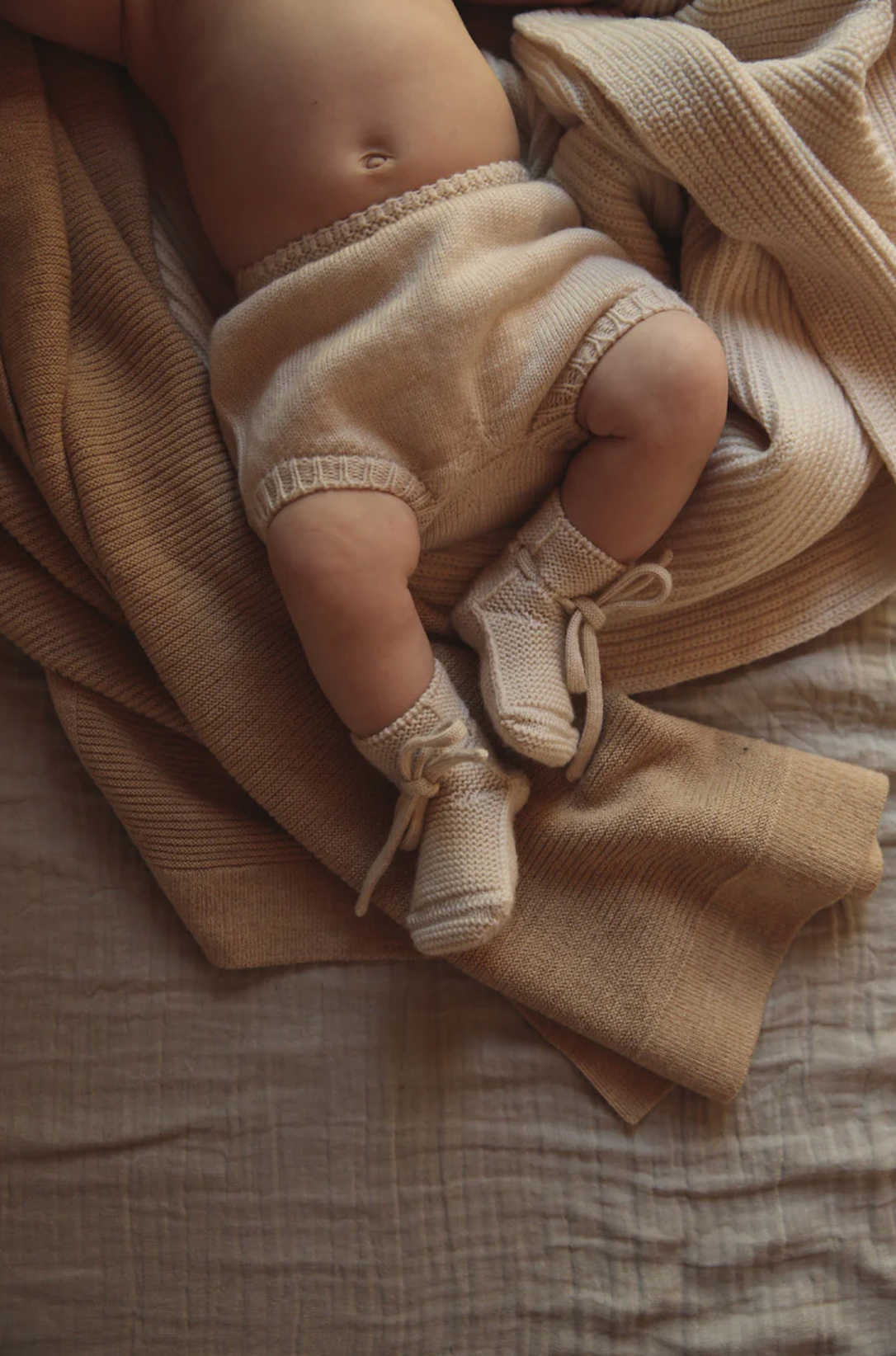 Weiche Babyschuhe aus Merinowolle