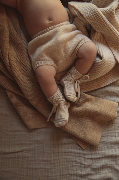 Weiche Babyschuhe aus Merinowolle