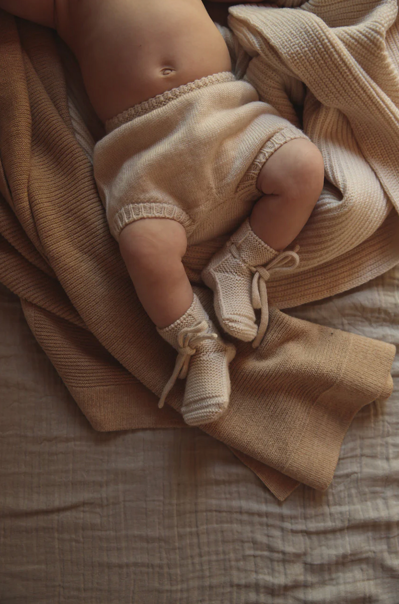 Weiche Babyschuhe aus Merinowolle