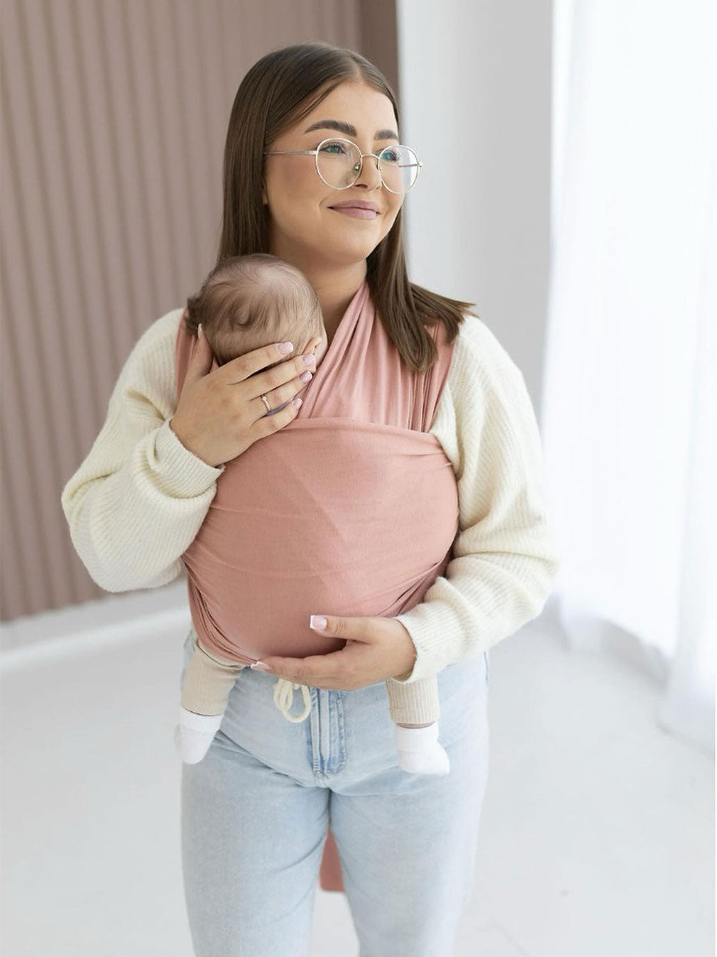 Écharpe de portage élastique HugMe