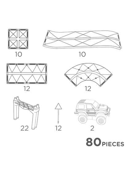 Tuiles magnétiques Circuit de course