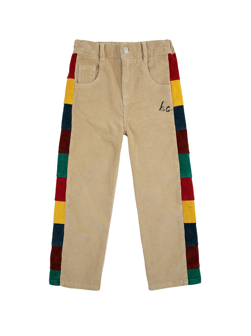 Pantalon en velours côtelé à blocs de couleurs BC