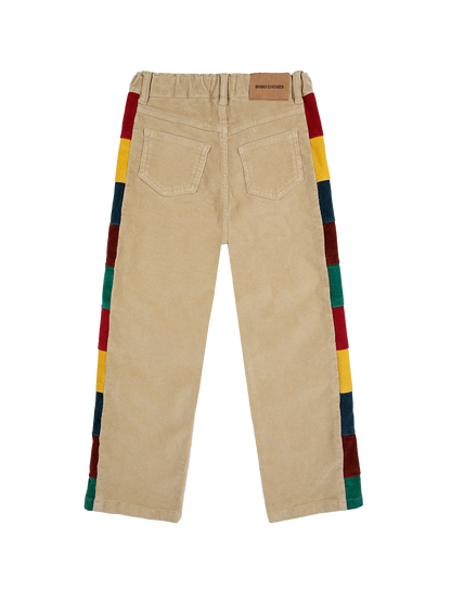 Pantalon en velours côtelé à blocs de couleurs BC