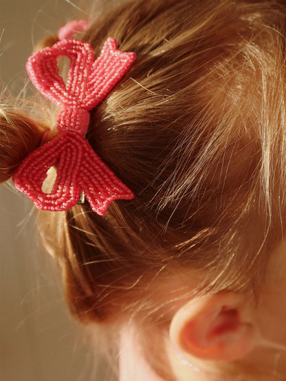 Lot de 2 pinces à cheveux en forme de nœud nacré