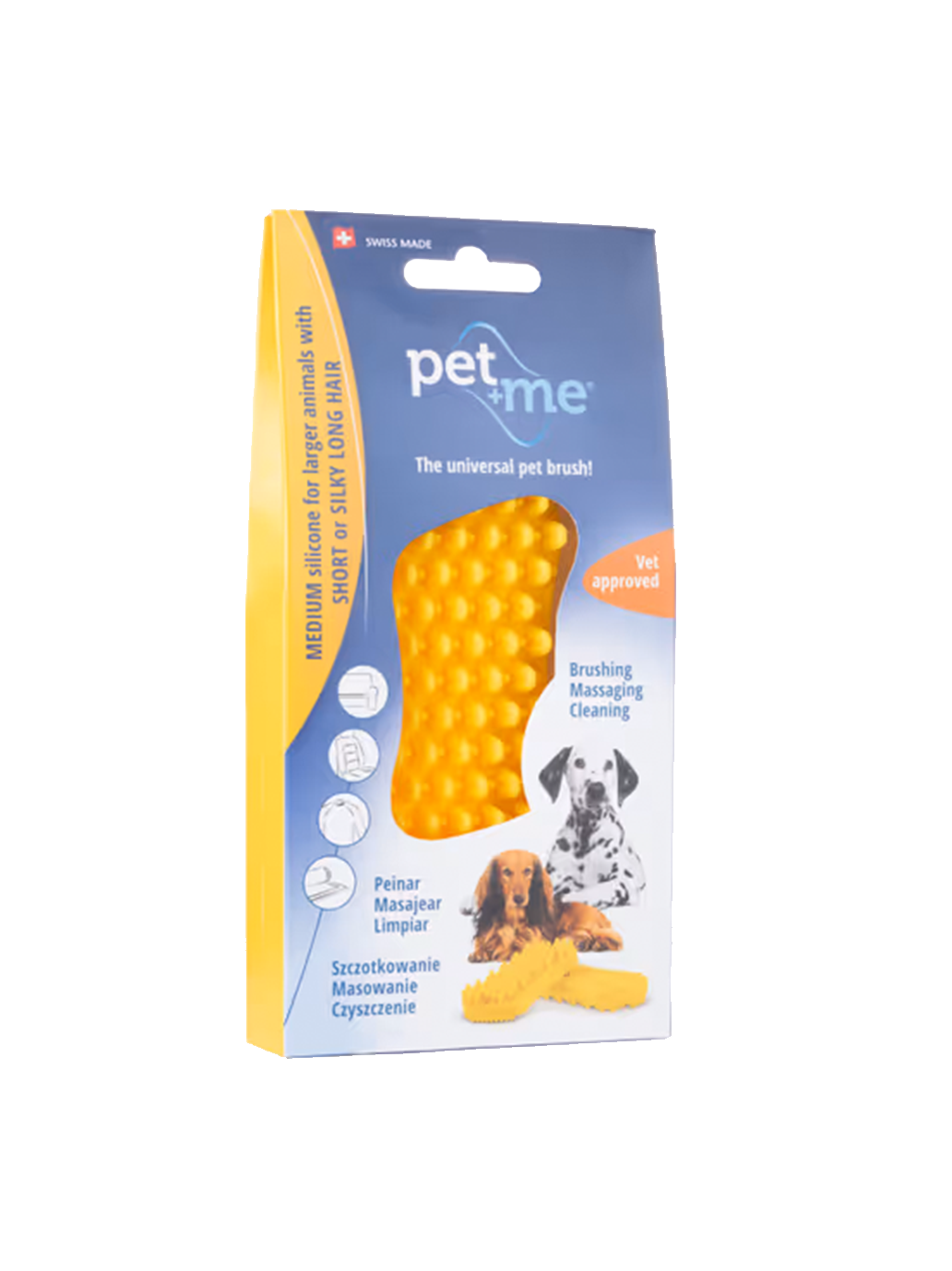 Brosse en silicone moyenne pour chiens