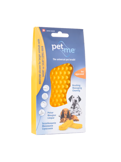 Brosse en silicone moyenne pour chiens