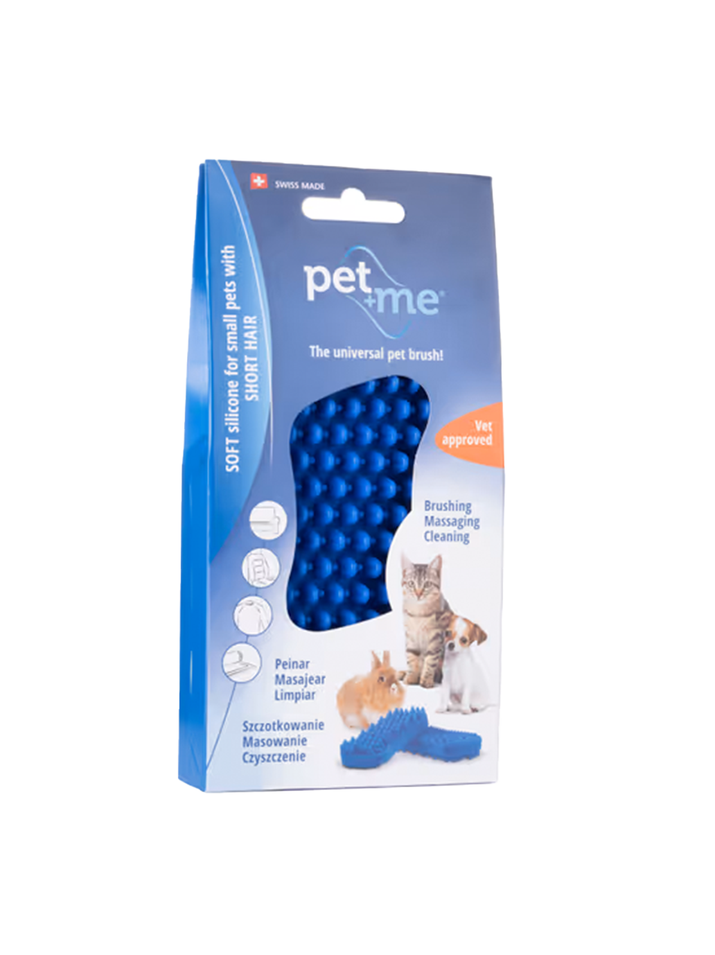 Brosse en silicone souple pour chiens