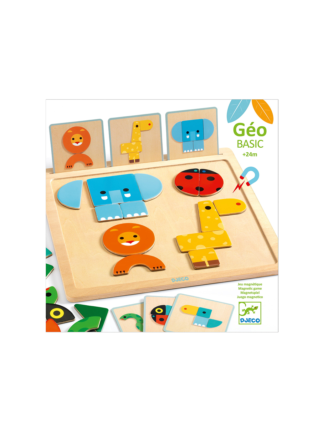 puzzle magnétique en bois pour enfants GEO BASIC