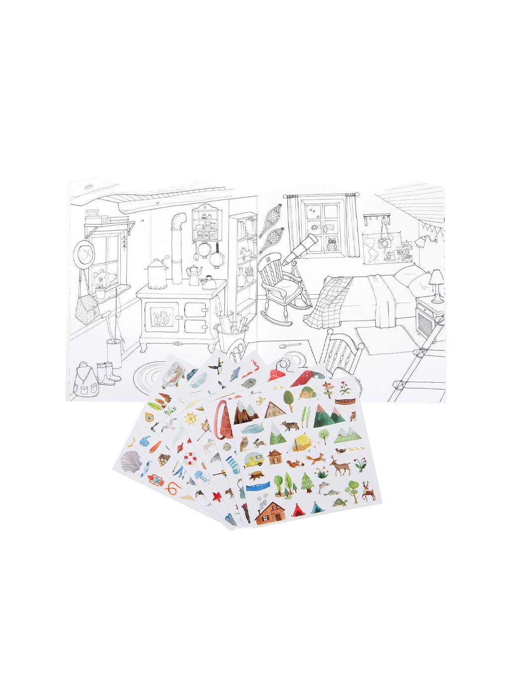 Malbuch mit Discover the World-Stickern