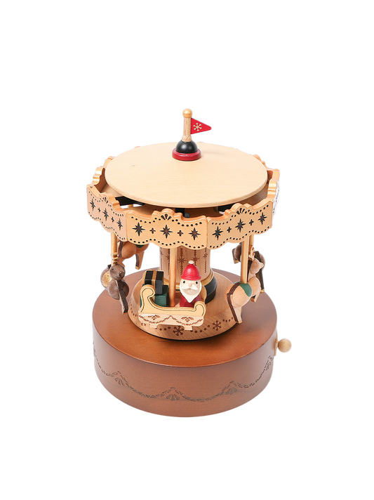 boîte à musique en bois avec pièces mobiles