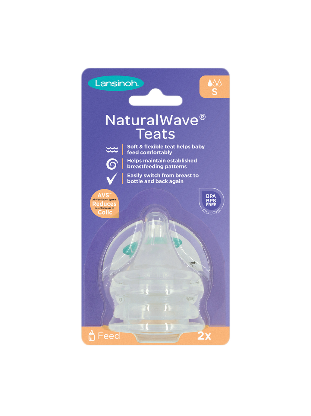 Nippel für die Lansinoh Natural Wave® Glasflasche 2 Stk