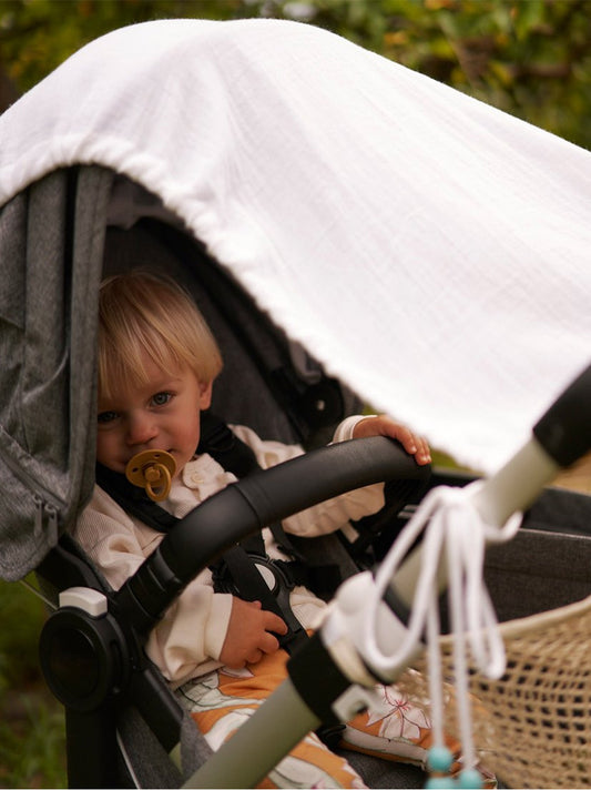 Sonnenschutz aus Baumwolle für Kinderwagen