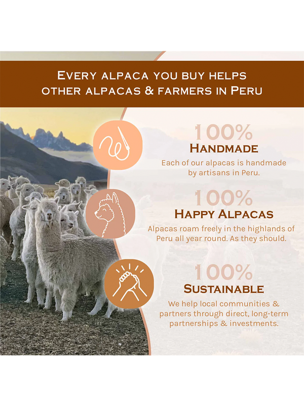 Natürliches Alpaka-Spielzeug zum Stressabbau sandstone