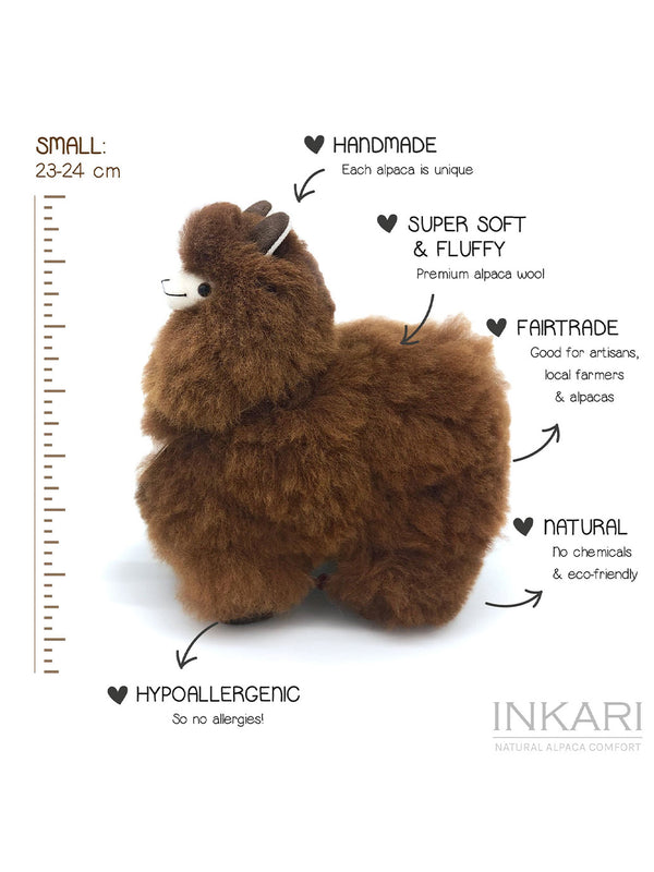 Natürliches Alpaka-Spielzeug zum Stressabbau moccachino