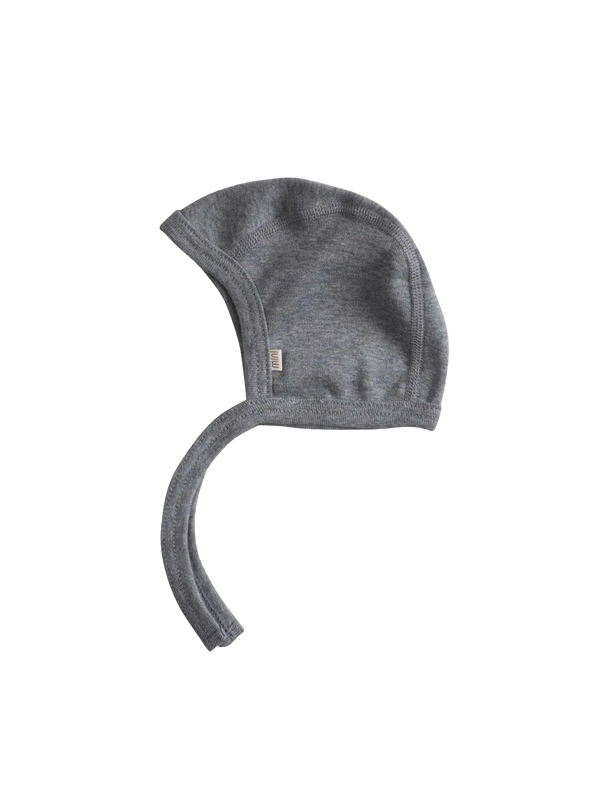 weiche Mütze aus Bio-Baumwolle Newborn grey melange