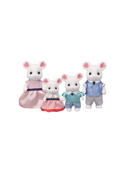 Une famille de souris blanches 