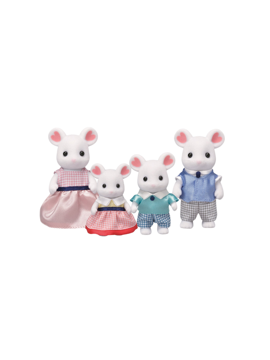 Eine Familie weißer Mäuse