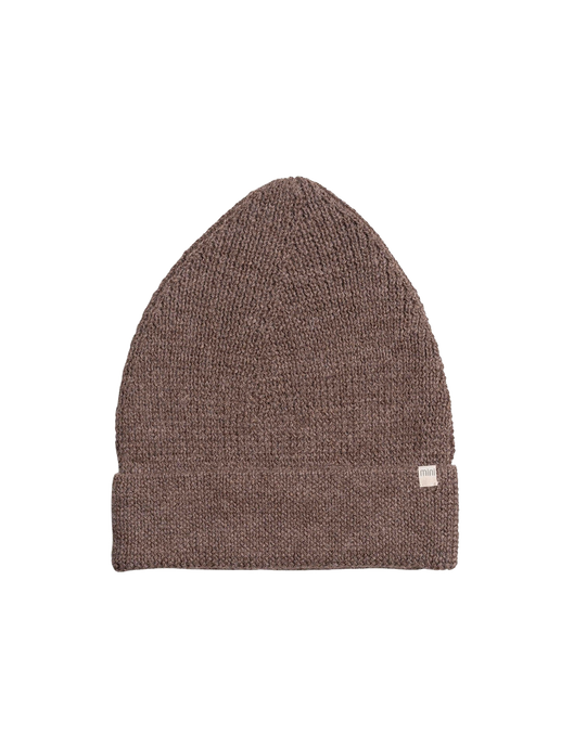 Mütze aus Alpakawolle Koolie brown sheep