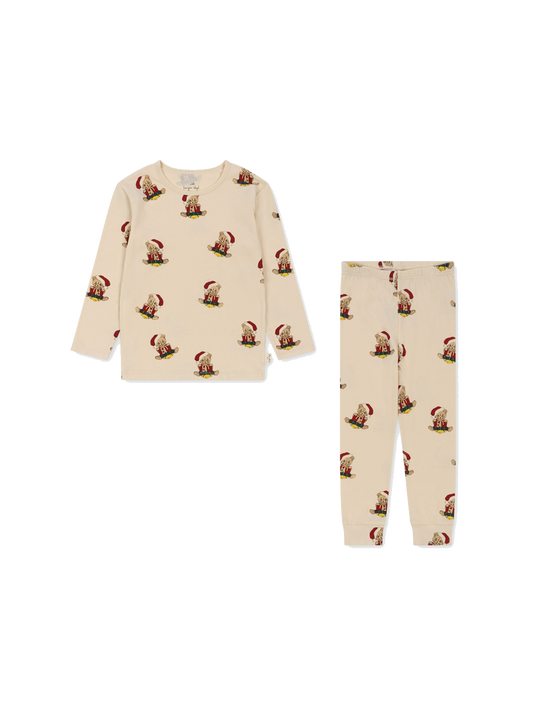 Ensemble pyjama de Noël composé d'une blouse et d'un pantalon 
