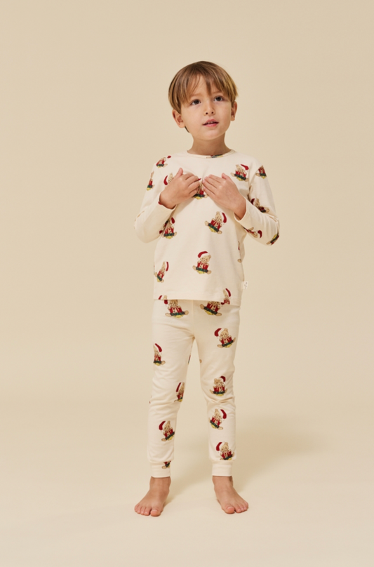Weihnachts-Pyjama-Set aus Bluse und Hose