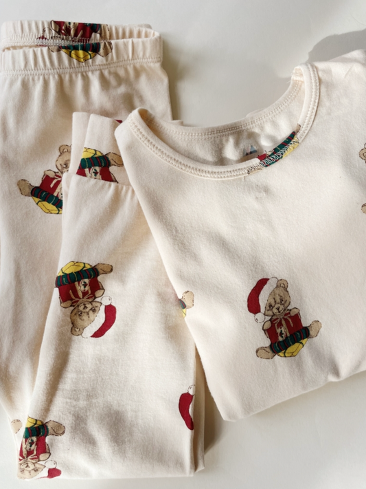 Weihnachts-Pyjama-Set aus Bluse und Hose