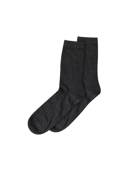 Socken aus Wollripp dark grey melange