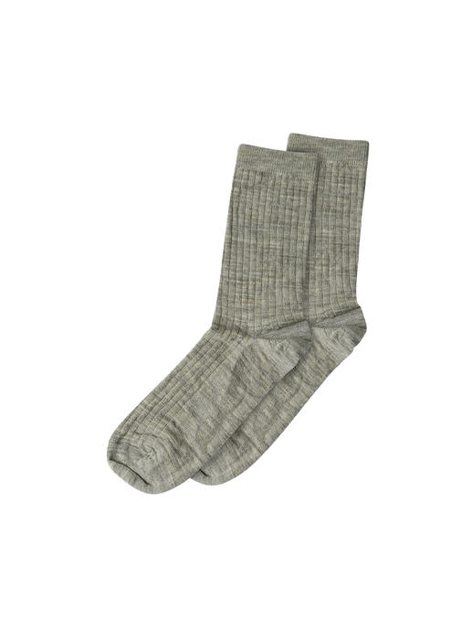 Socken aus Wollripp light brown melange
