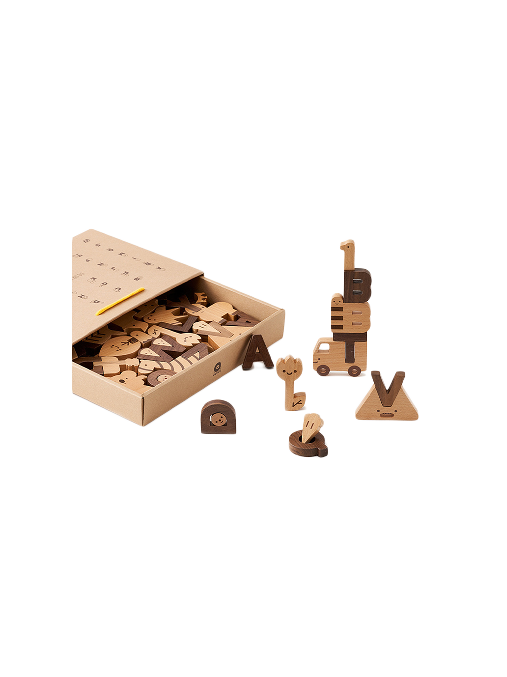 Holzblöcke - Alphabet Play Block Set Puzzle